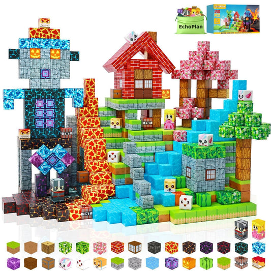 Grand Set Créatif 150 pièces — cubes magnétiques Magnétiplay