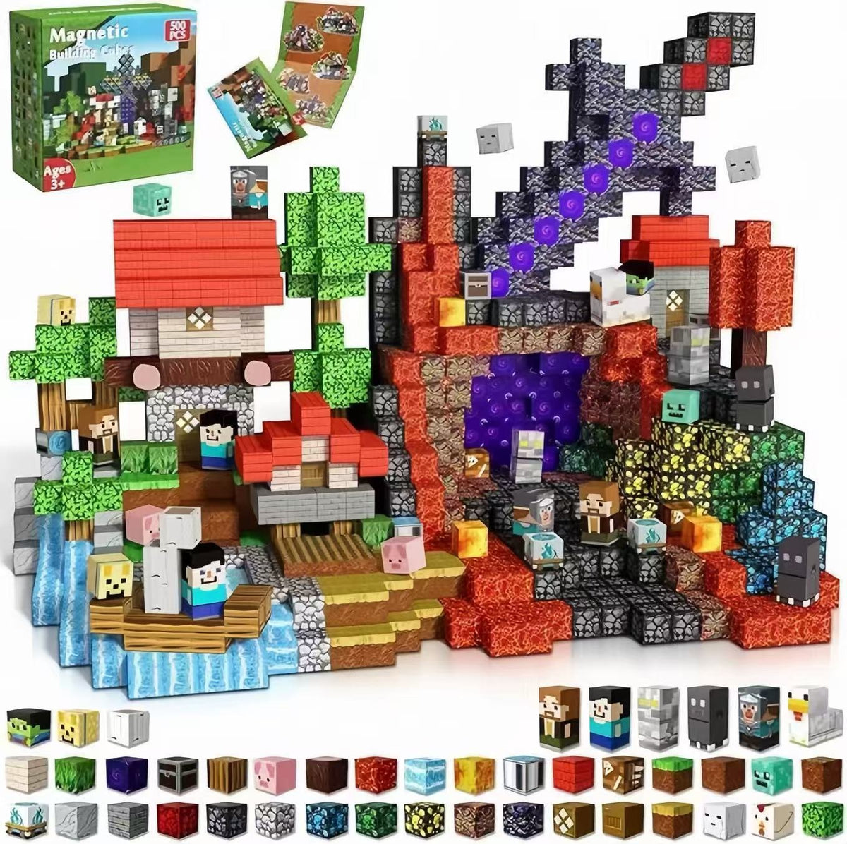 Set Ultime 500 pièces — cubes magnétiques Magnétiplay