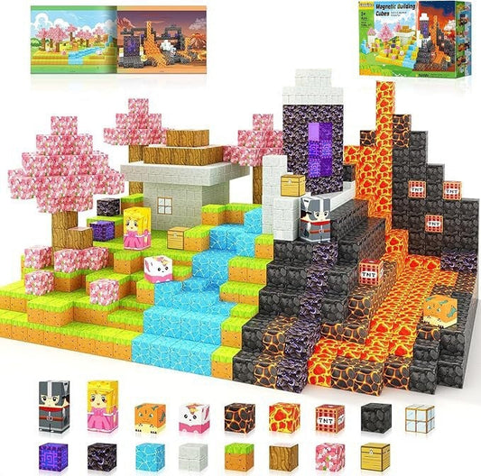 Set Cerisier & Lave — cubes magnétiques Magnétiplay