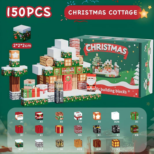 Set de Noël Chalet 150 pièces — cubes magnétiques Magnétiplay