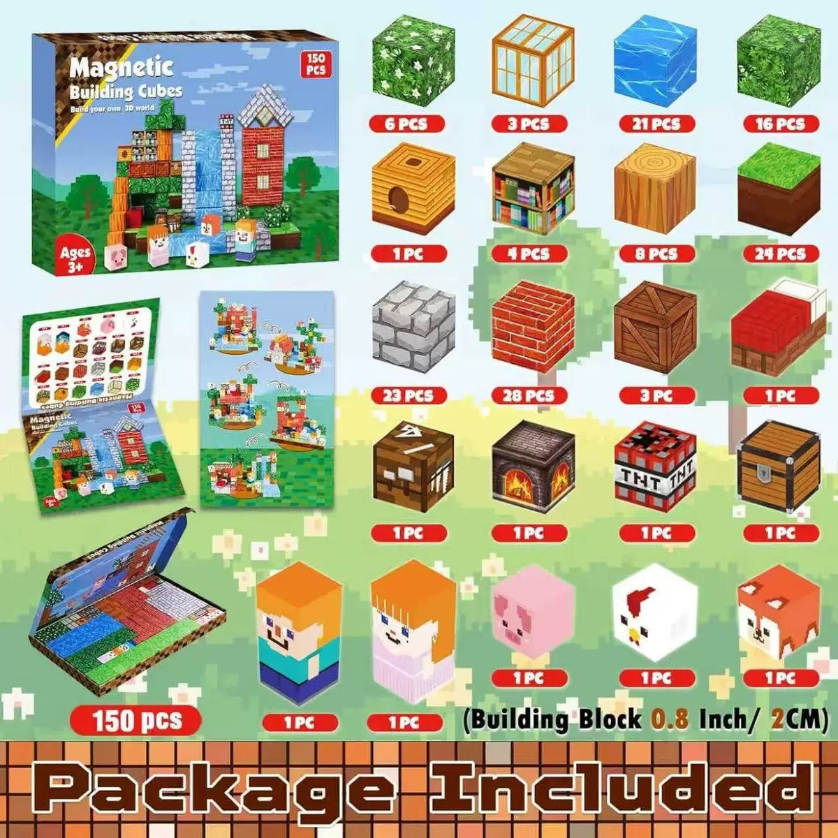Grand Set Créatif — détail des cubes et quantités